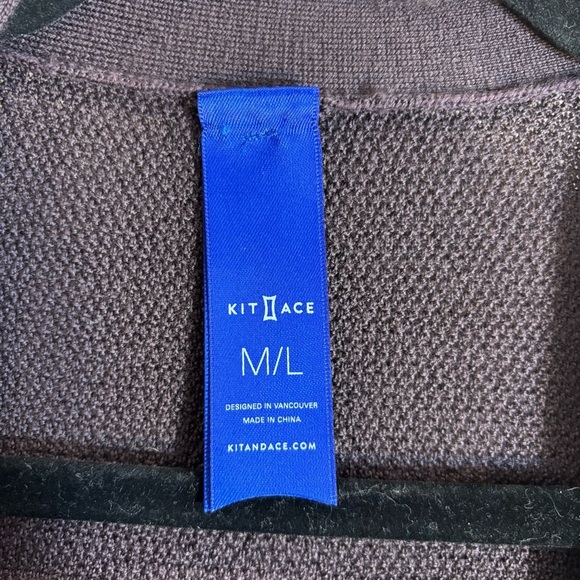 KIT And ACE Sz M/L 100% Merino Wool Open Front Cardigan Kimono Style - Picture 2 of 10